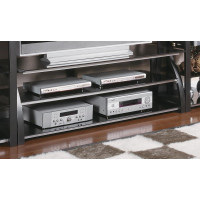 Coaster Furniture 700681 2-shelf TV Console Matte Black and Silver